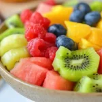 Fruits to eat at lunch in a bowl