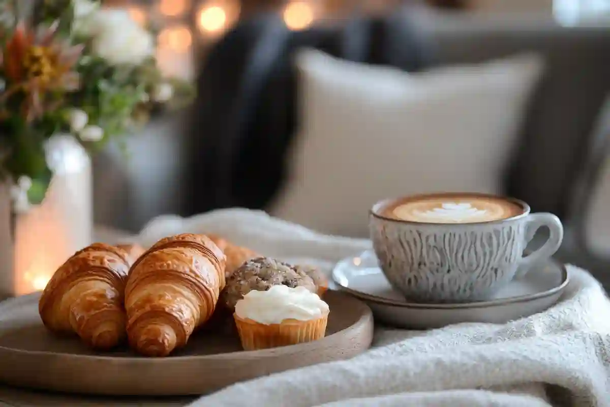 Delicious breakfast pastries