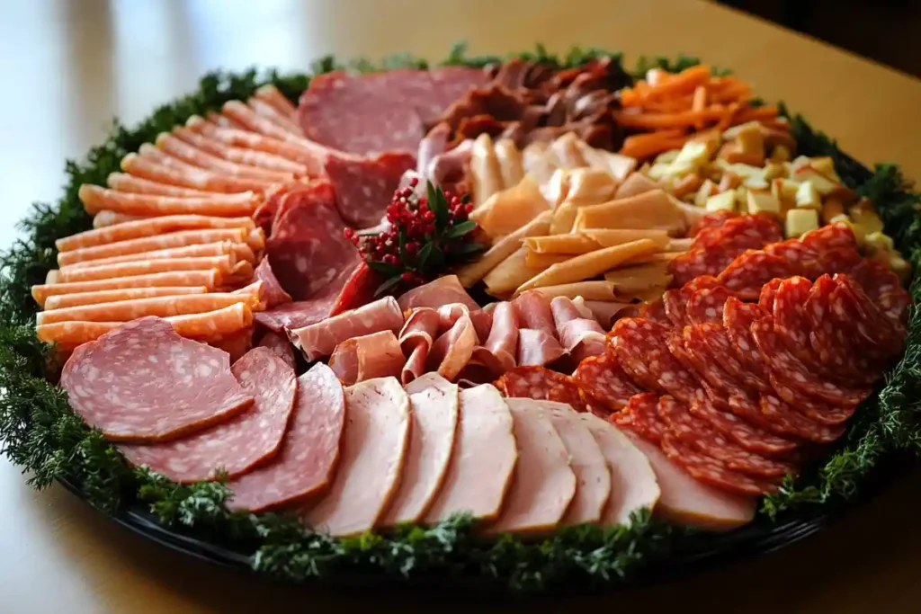 Deli meat platter assortment