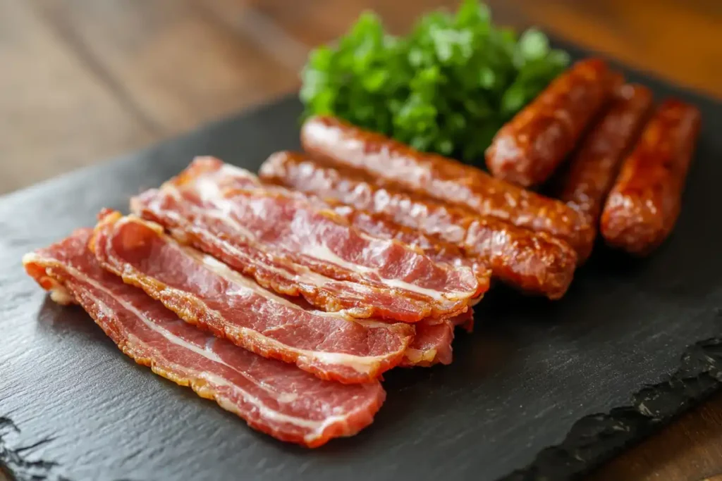 Sausage and Beef Bacon