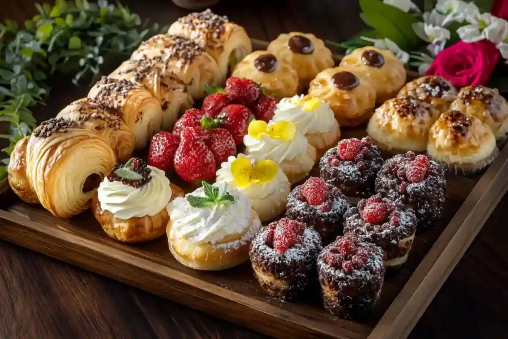 Modern breakfast pastries display