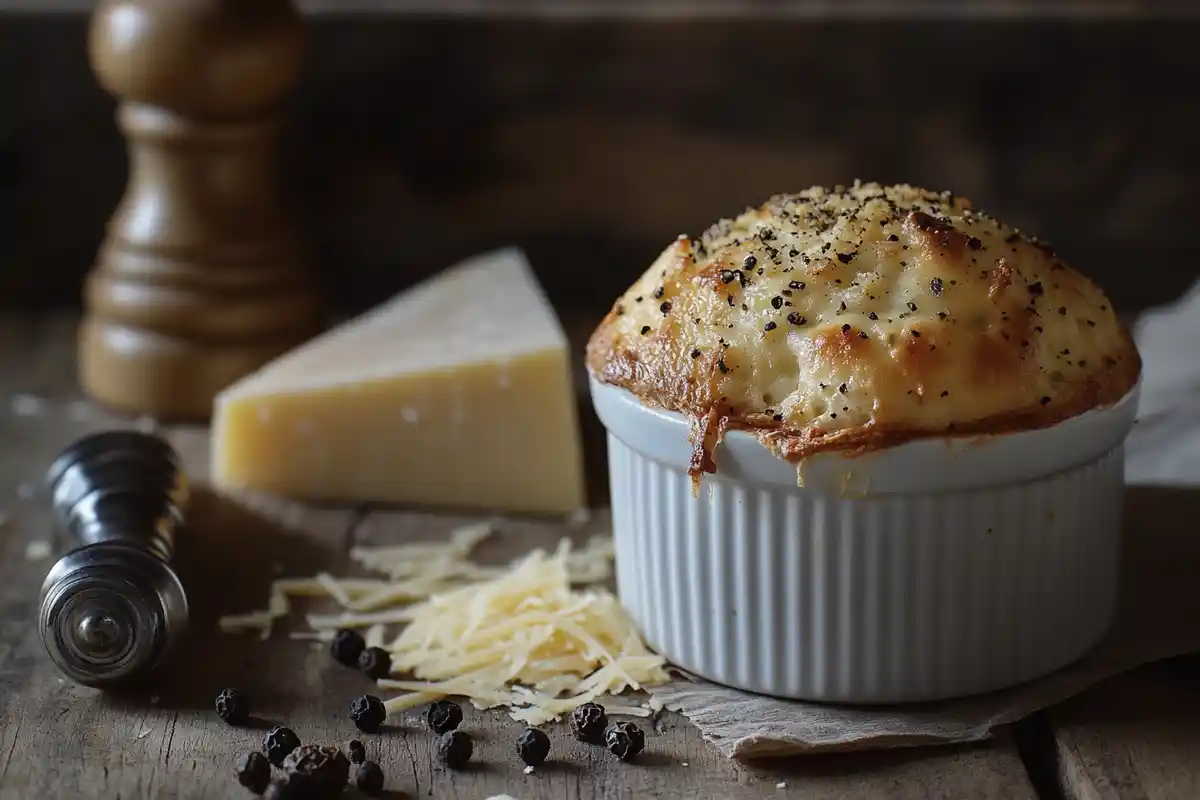 Black Pepper and Parmesan Soufflé