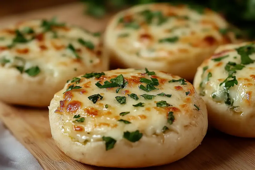 Cheesy English Muffin Garlic Bread