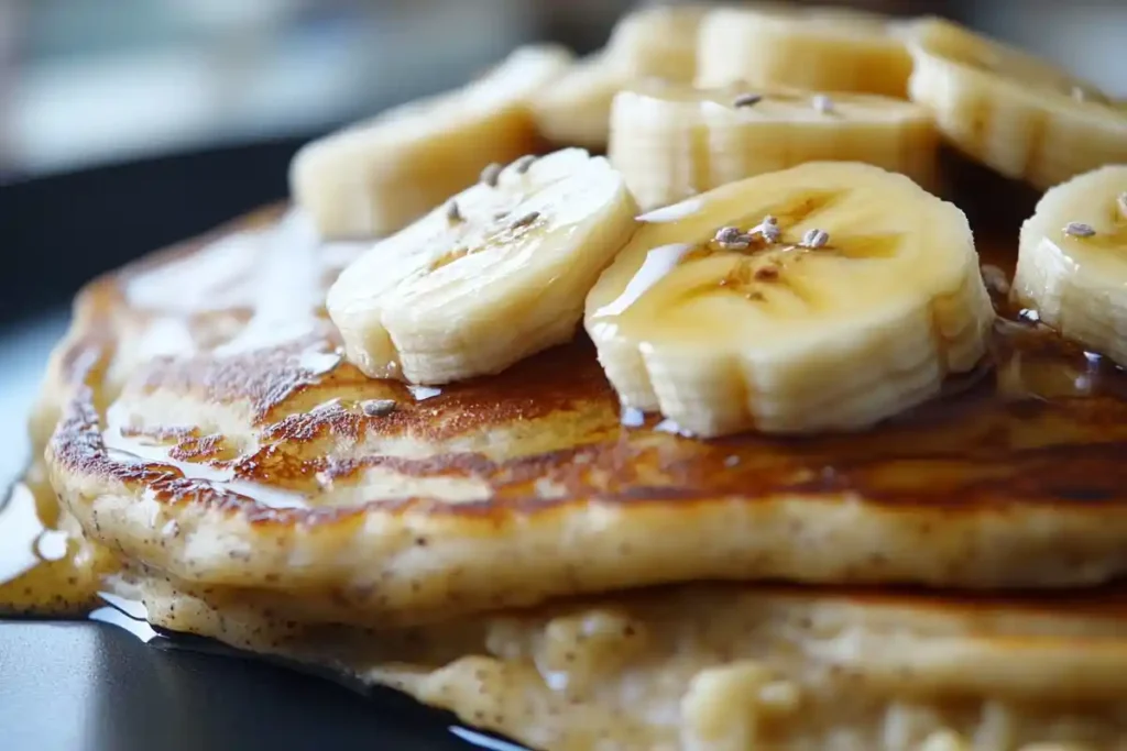 Cooking banana porridge pancakes