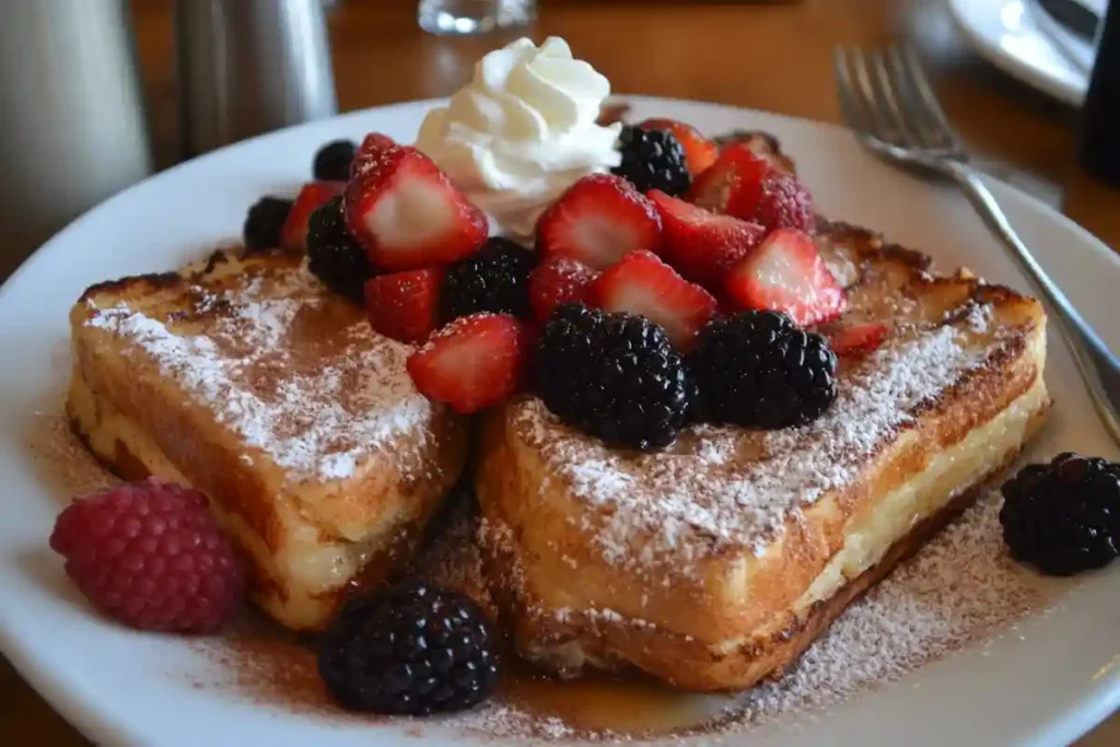 French toast with fresh toppings