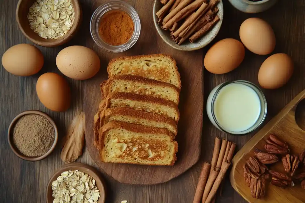 Ingredients for homemade French toast