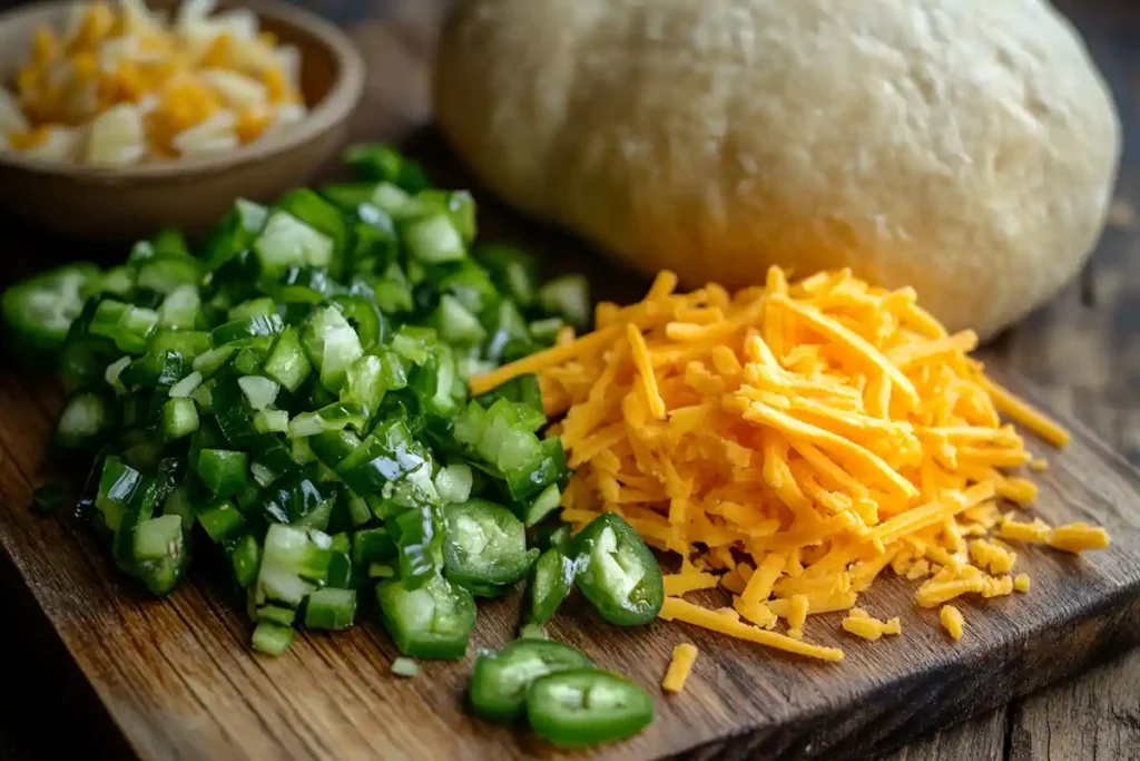 vegan cheddar and jalapenos