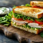 Gluten-free sandwiches with fresh ingredients