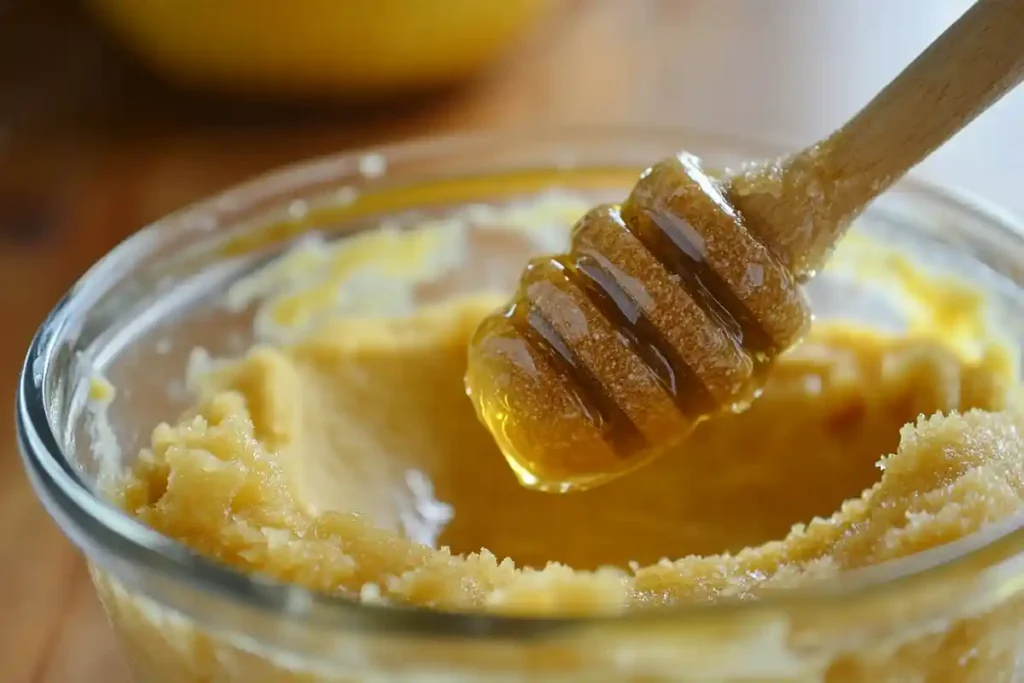 Simple einkorn cookie dough being mixed